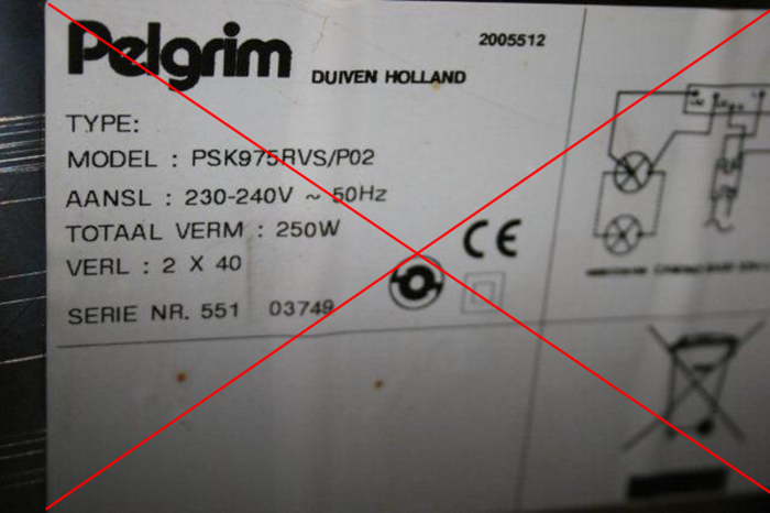 Pelgrim koelkast type plaatje kruis