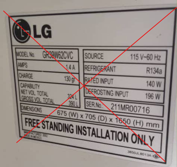 Lg typeplaatje kruis